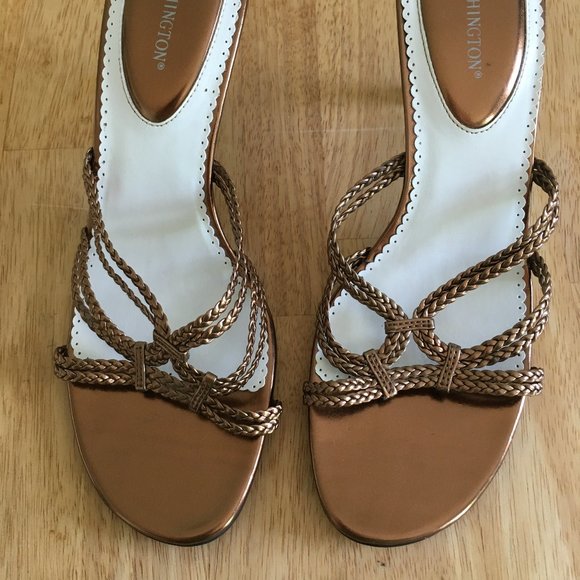 Bronze Braided Worthington Heels - Picture 3 of 11